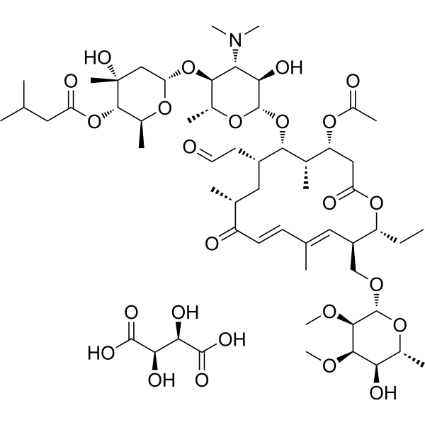 Tylvalosin tartrate (Acetylisovaleryltylosin tartrate) 63428-13-7